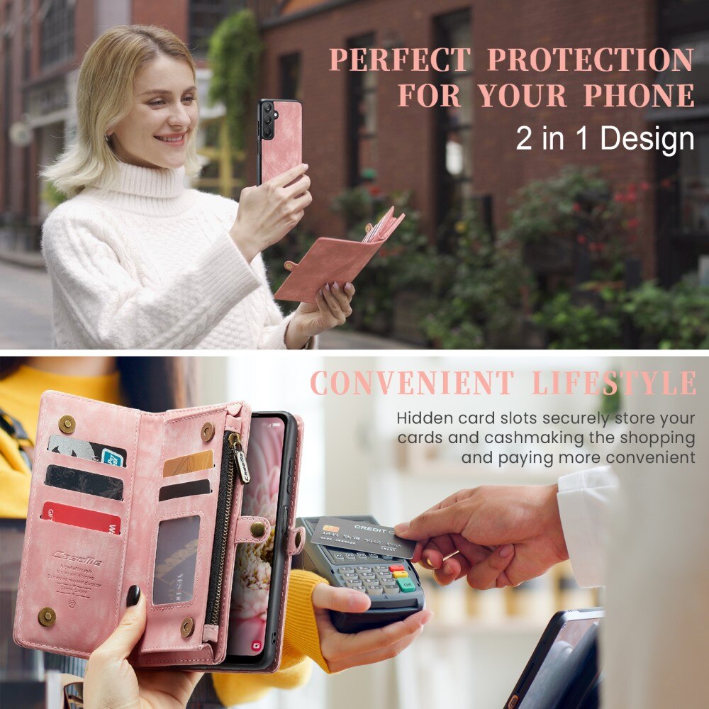 Cover portafoglio Multi-Slot Samsung Galaxy A25 rosa