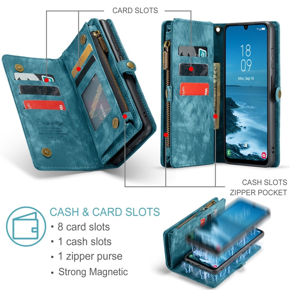 Cover portafoglio Multi-Slot Samsung Galaxy A25 blu