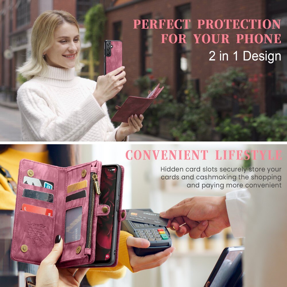 Cover portafoglio Multi-Slot Samsung Galaxy A25 Rosso