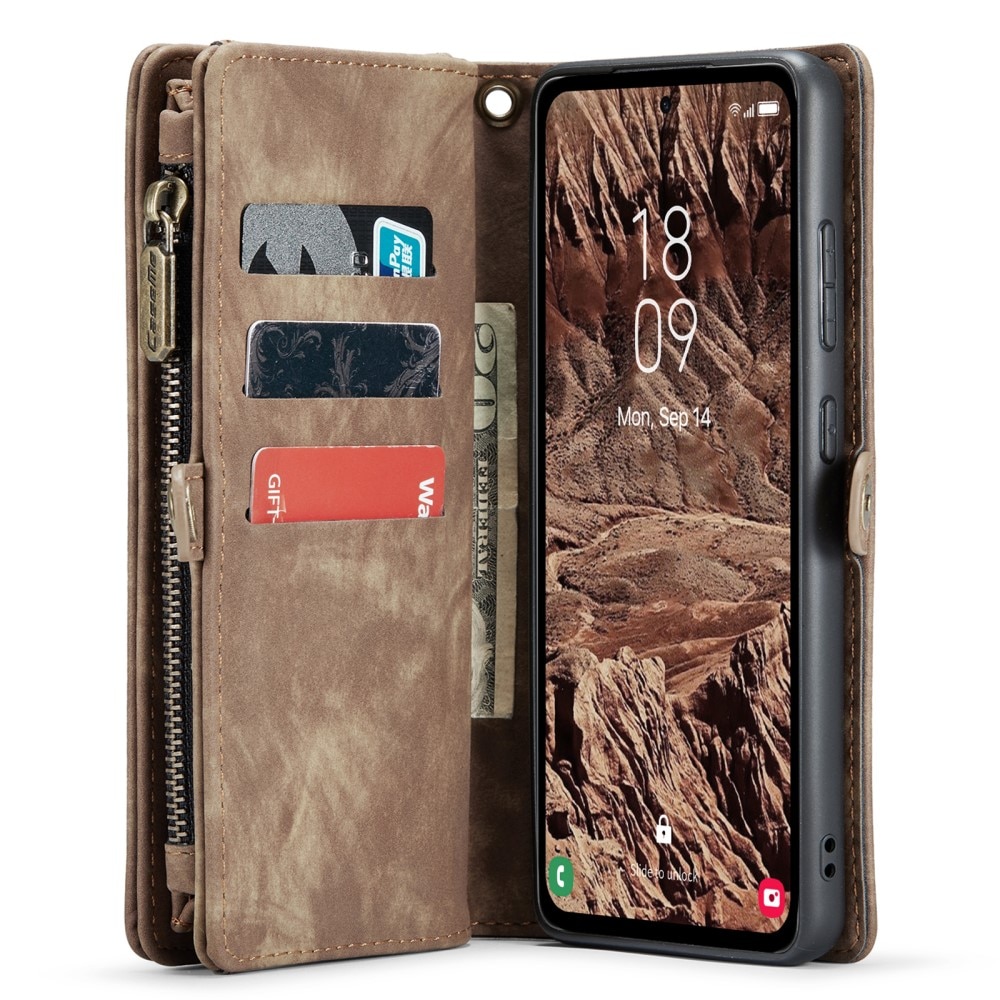 Cover portafoglio Multi-Slot Samsung Galaxy A55 marrone