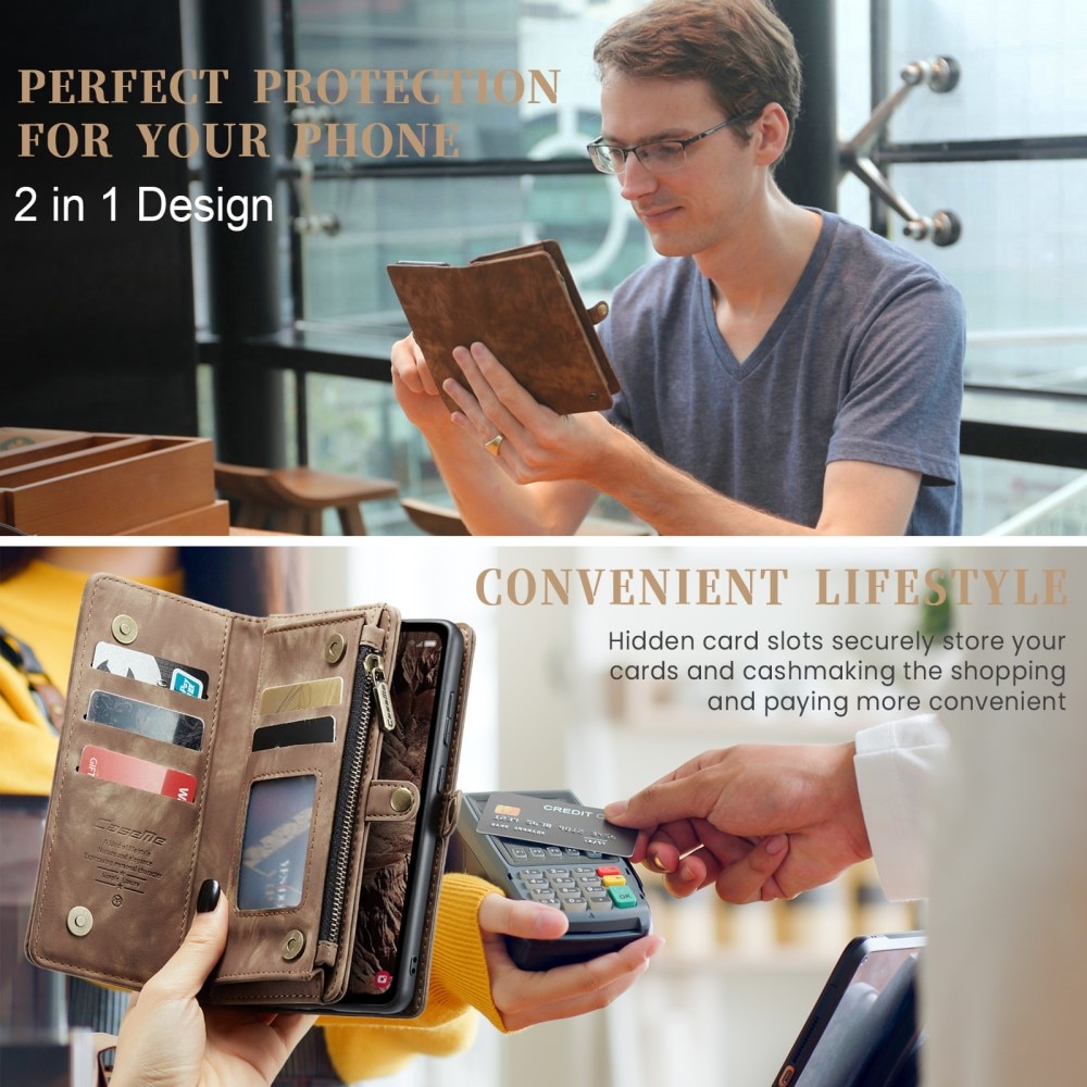 Cover portafoglio Multi-Slot Samsung Galaxy A55 marrone