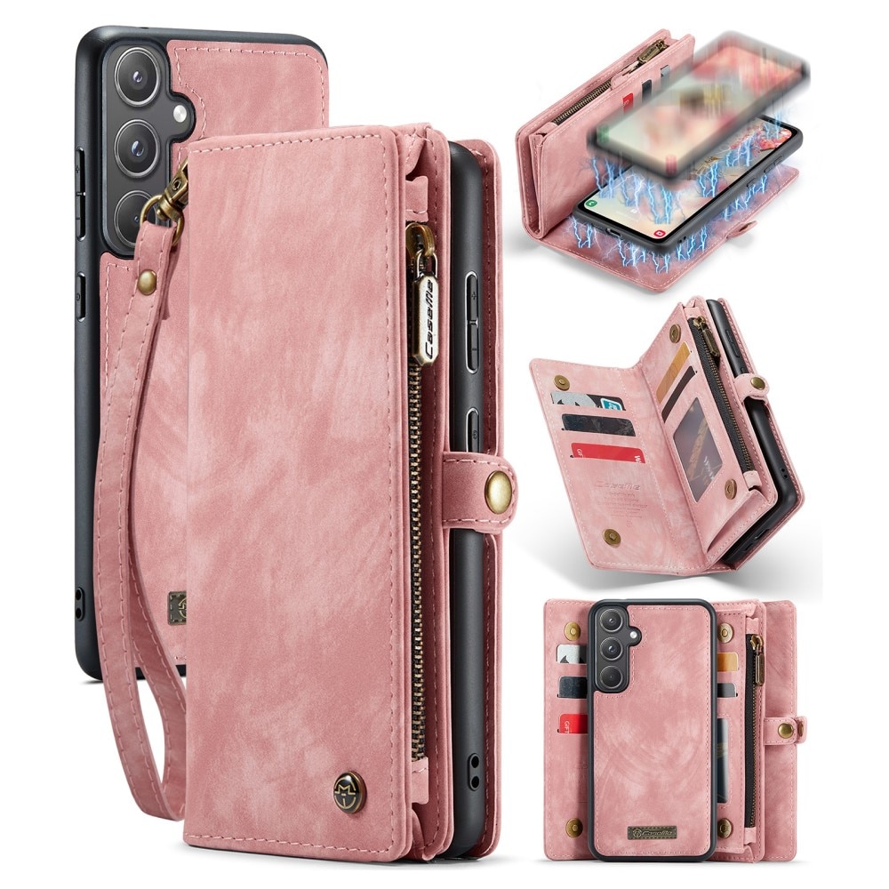 Cover portafoglio Multi-Slot Samsung Galaxy A55 rosa