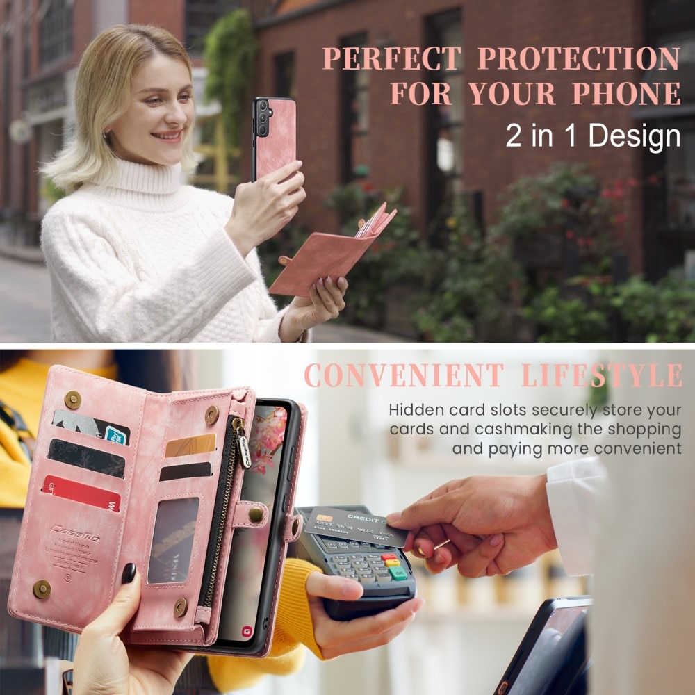 Cover portafoglio Multi-Slot Samsung Galaxy A55 rosa