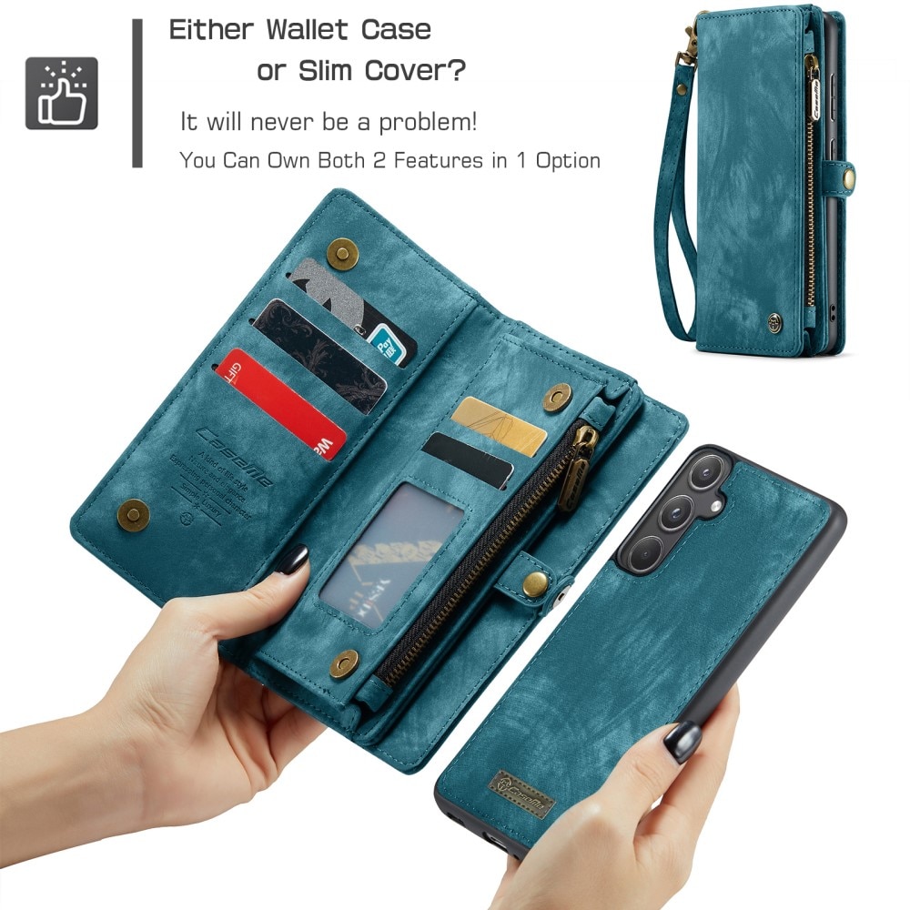 Cover portafoglio Multi-Slot Samsung Galaxy A55 blu