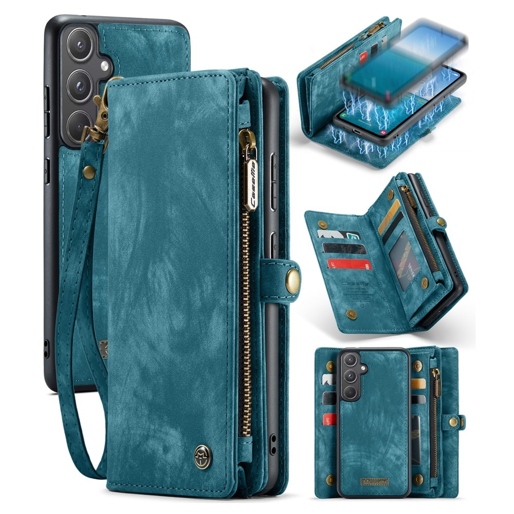 Cover portafoglio Multi-Slot Samsung Galaxy A55 blu