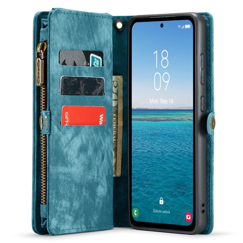 Cover portafoglio Multi-Slot Samsung Galaxy A55 blu