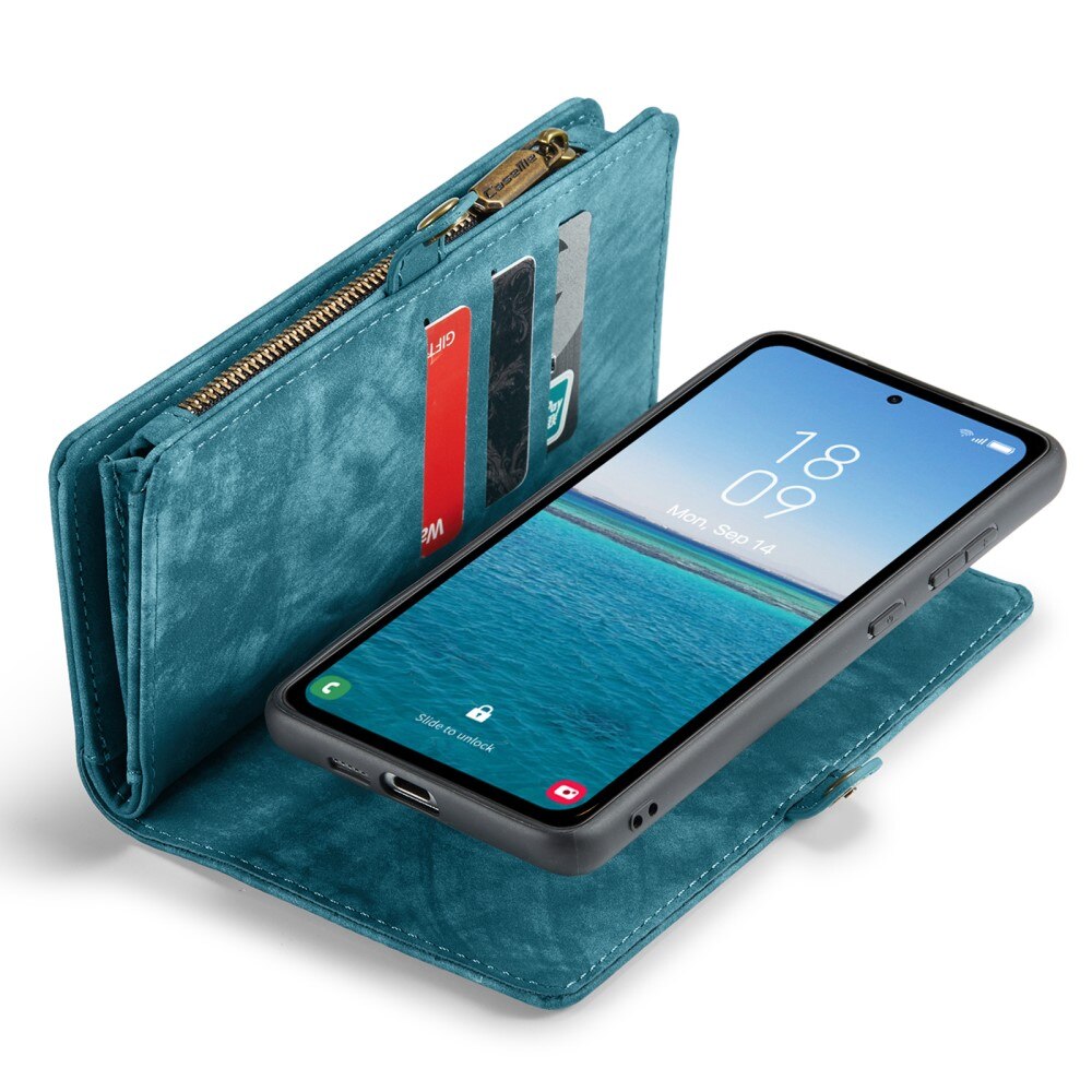 Cover portafoglio Multi-Slot Samsung Galaxy A55 blu