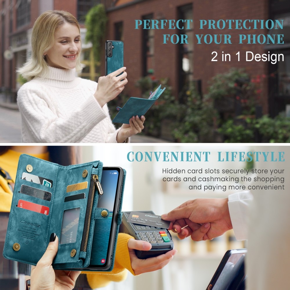 Cover portafoglio Multi-Slot Samsung Galaxy A55 blu