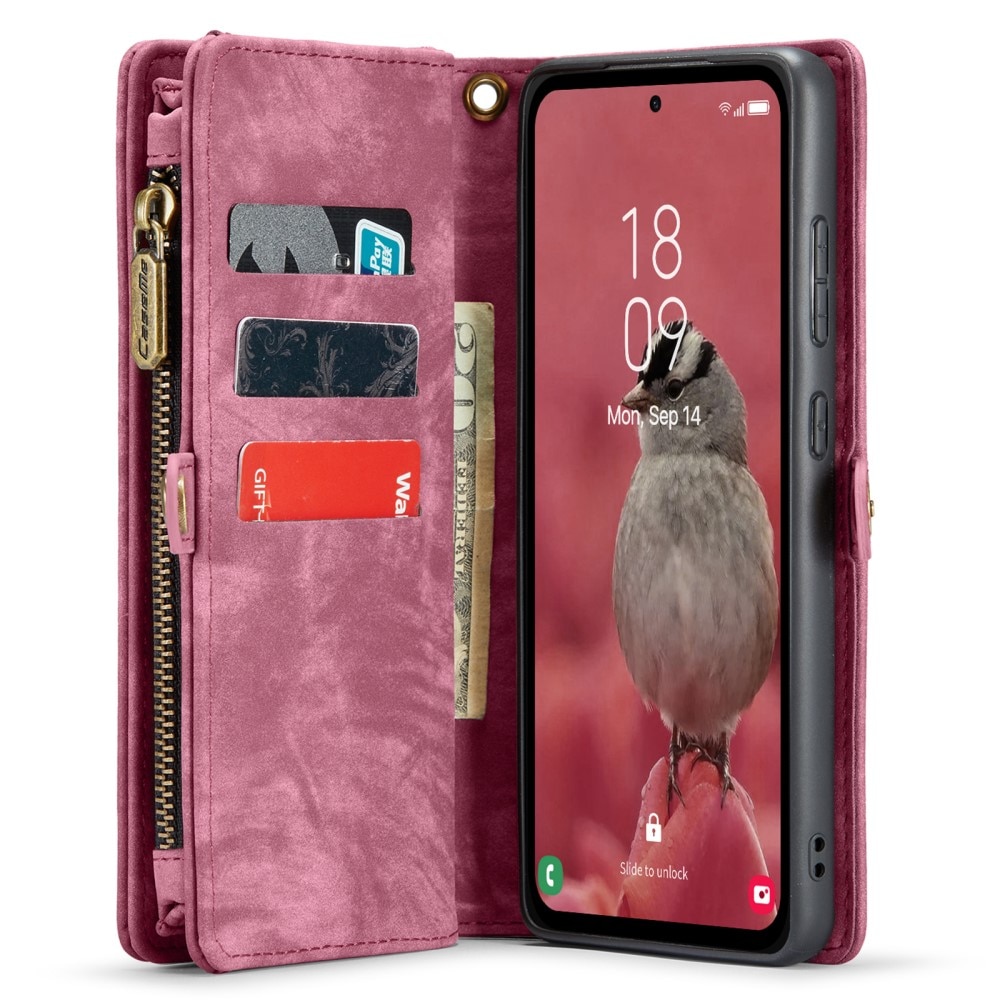 Cover portafoglio Multi-Slot Samsung Galaxy A55 rosso