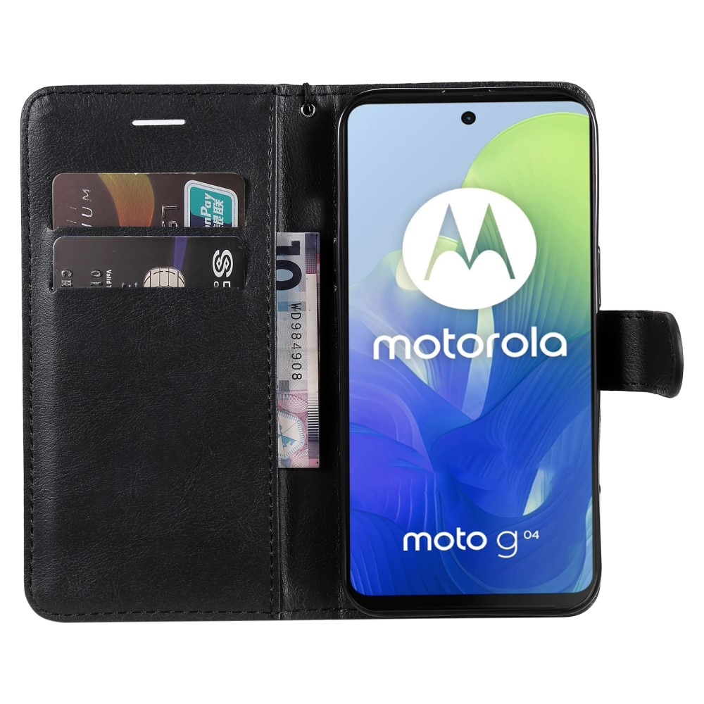 Custodie a portafoglio Motorola Moto G04 nero