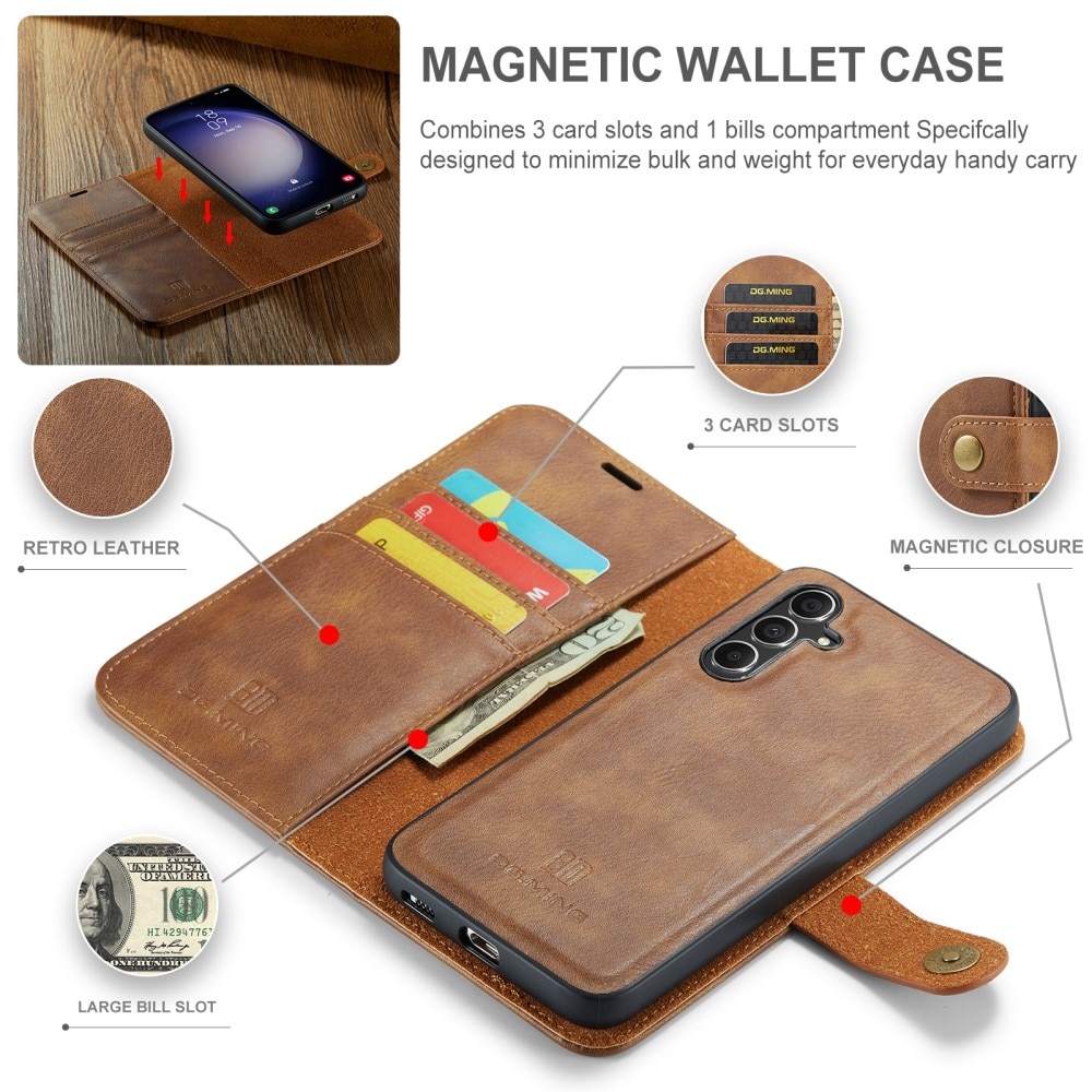 Cover portafoglio Magnet Wallet Samsung Galaxy A55 Cognac