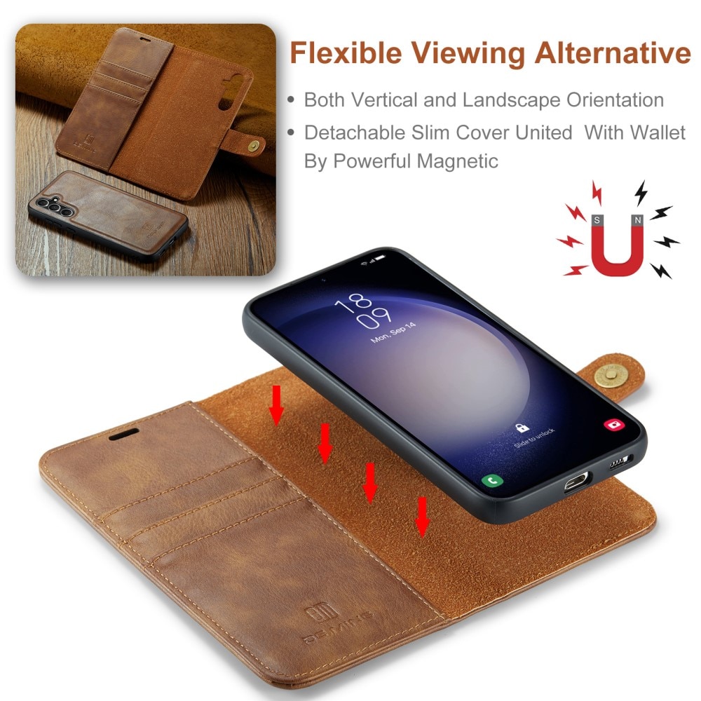 Cover portafoglio Magnet Wallet Samsung Galaxy A55 Cognac