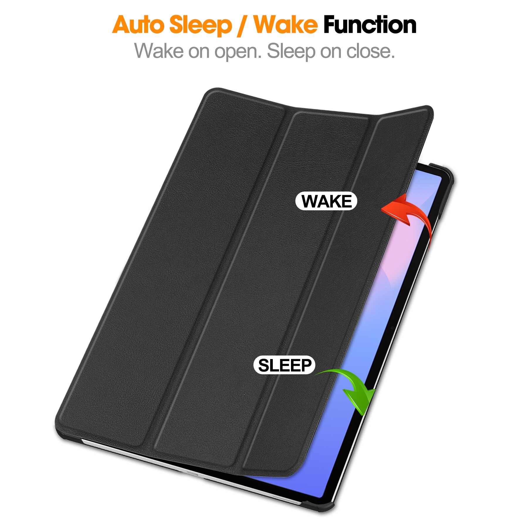 Cover Tri-Fold Samsung Galaxy Tab S10 FE Plus Nero