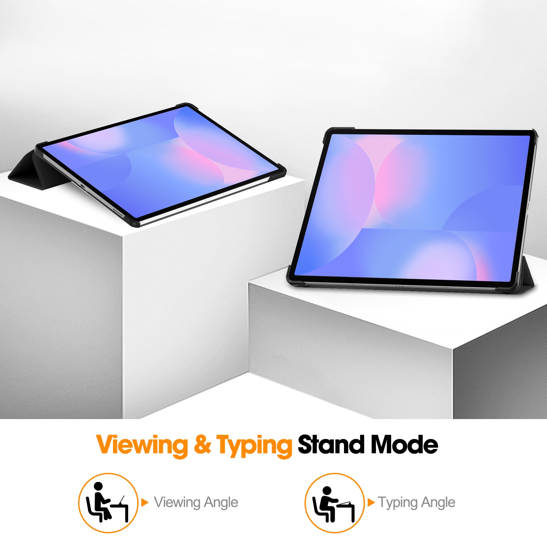 Cover Tri-Fold Samsung Galaxy Tab S10 FE Plus Nero