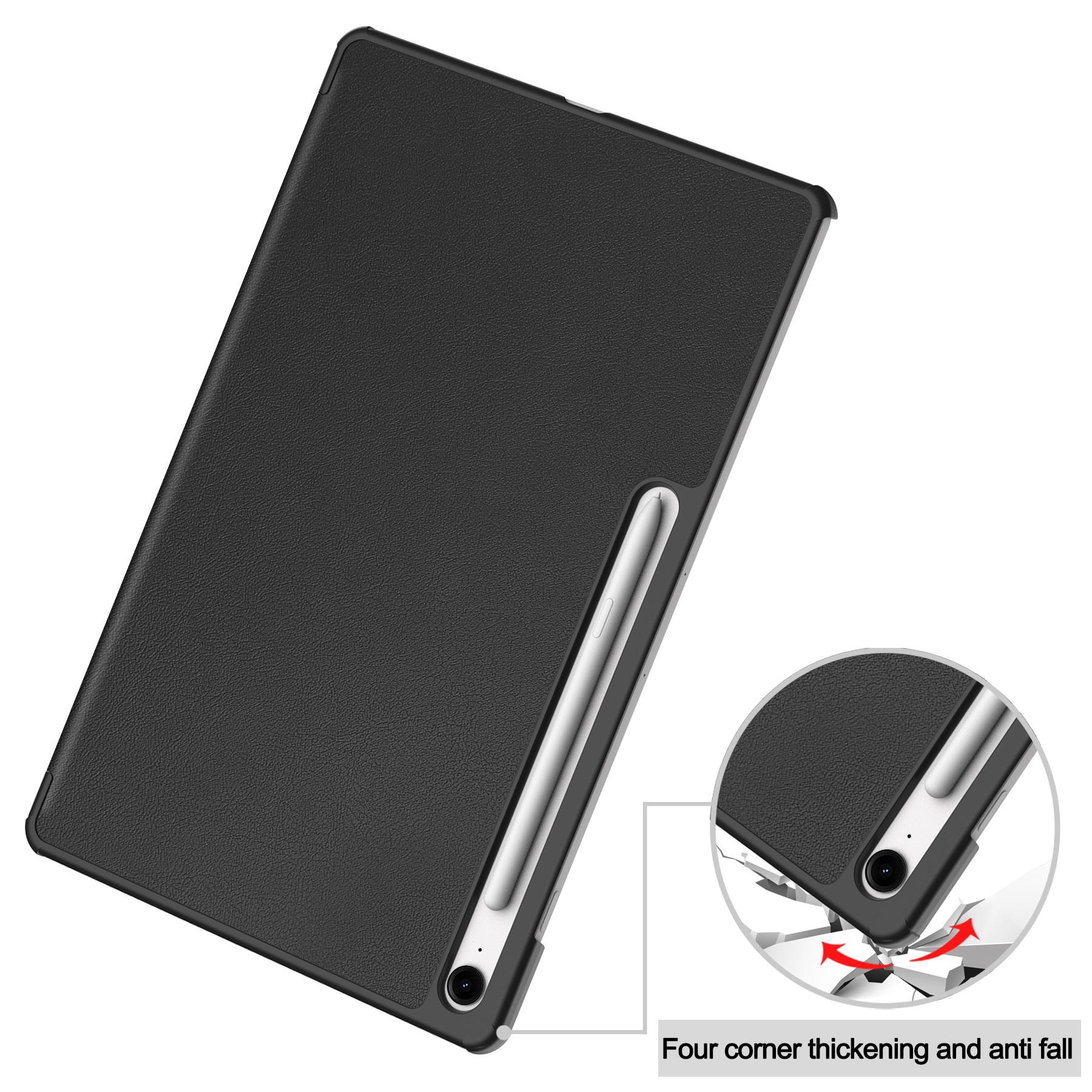 Cover Tri-Fold Samsung Galaxy Tab S10 FE Plus Nero