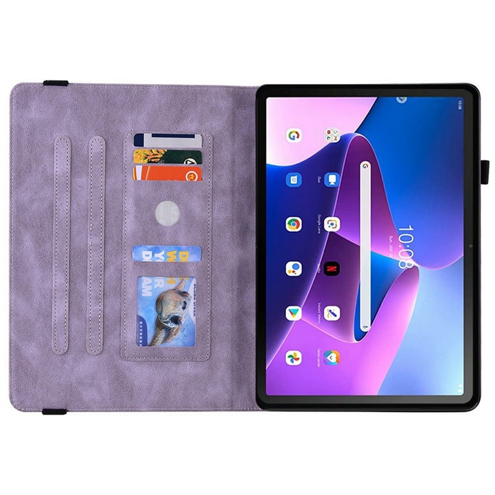 Custodia in pelle con farfalla  Lenovo Tab Viola