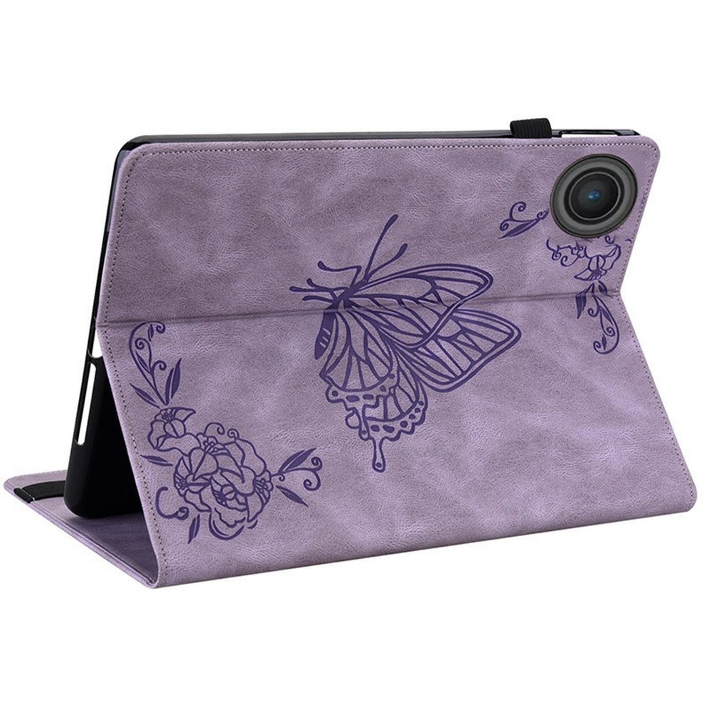 Custodia in pelle con farfalla  Lenovo Tab Viola