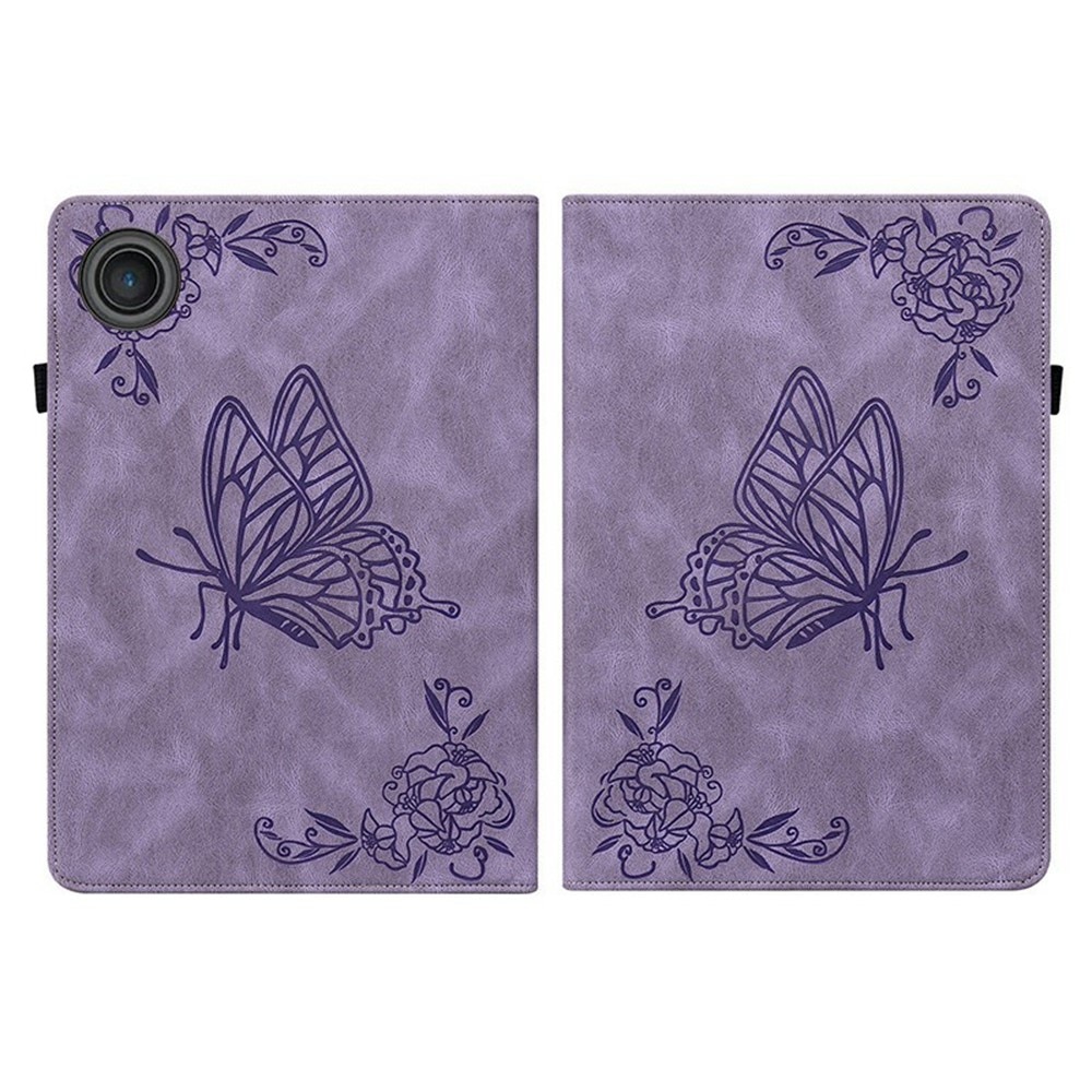 Custodia in pelle con farfalla  Lenovo Tab Viola