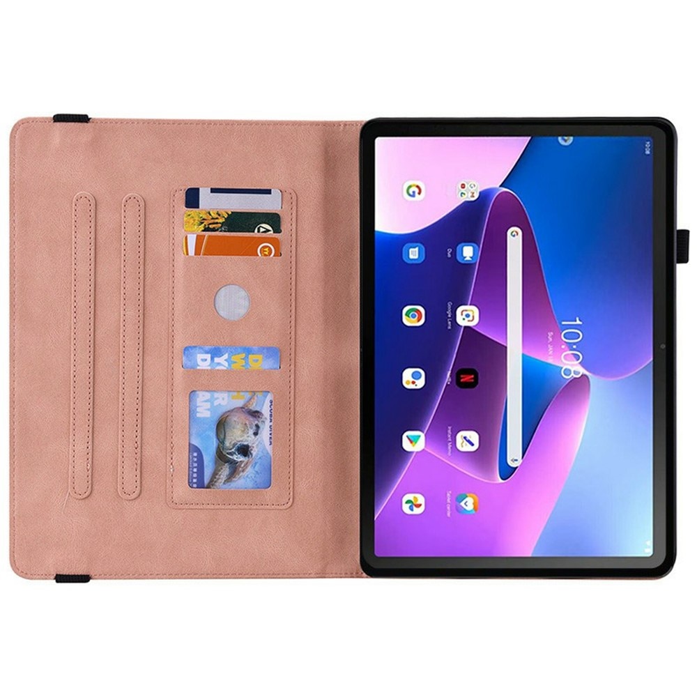 Custodia in pelle con farfalla  Lenovo Tab Rosa