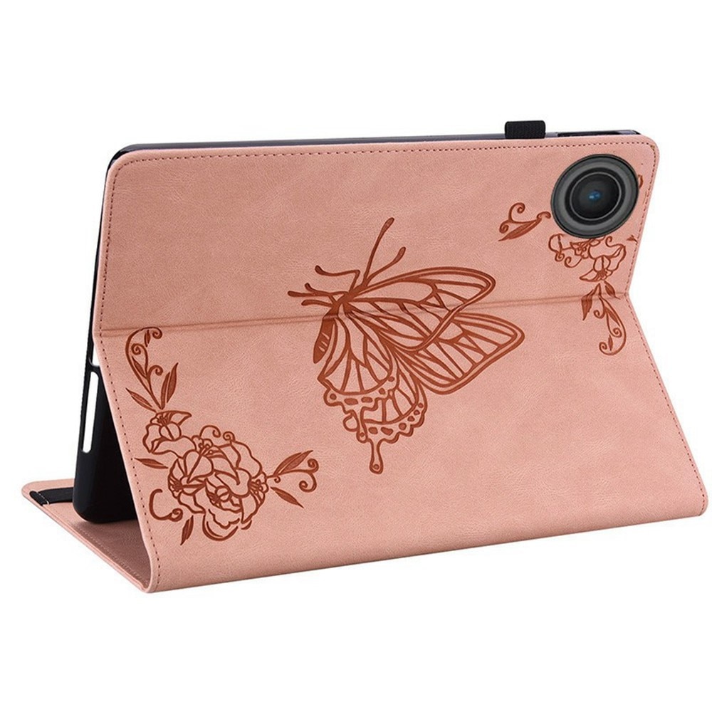 Custodia in pelle con farfalla  Lenovo Tab Rosa