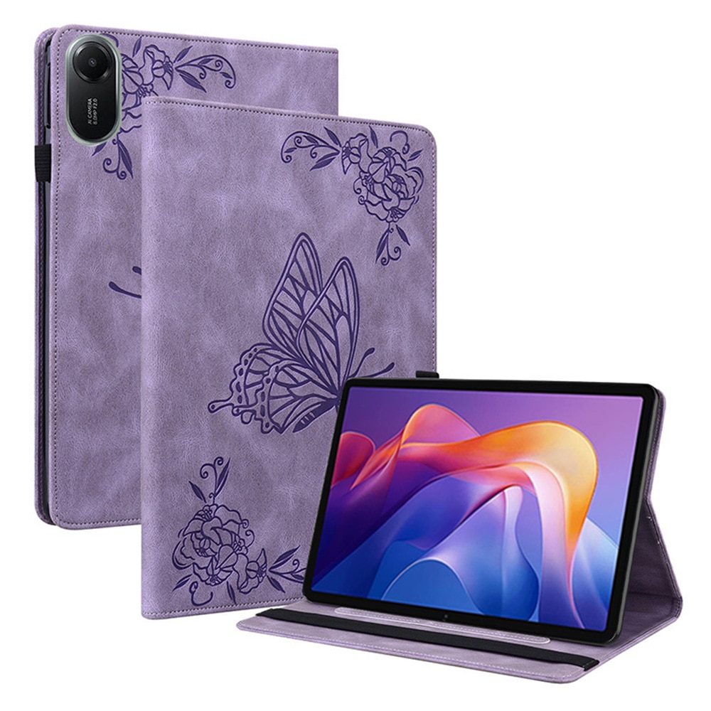 Custodia in pelle con farfalla Xiaomi Redmi Pad 2 Viola