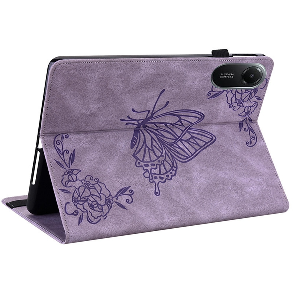 Custodia in pelle con farfalla Xiaomi Redmi Pad 2 Viola