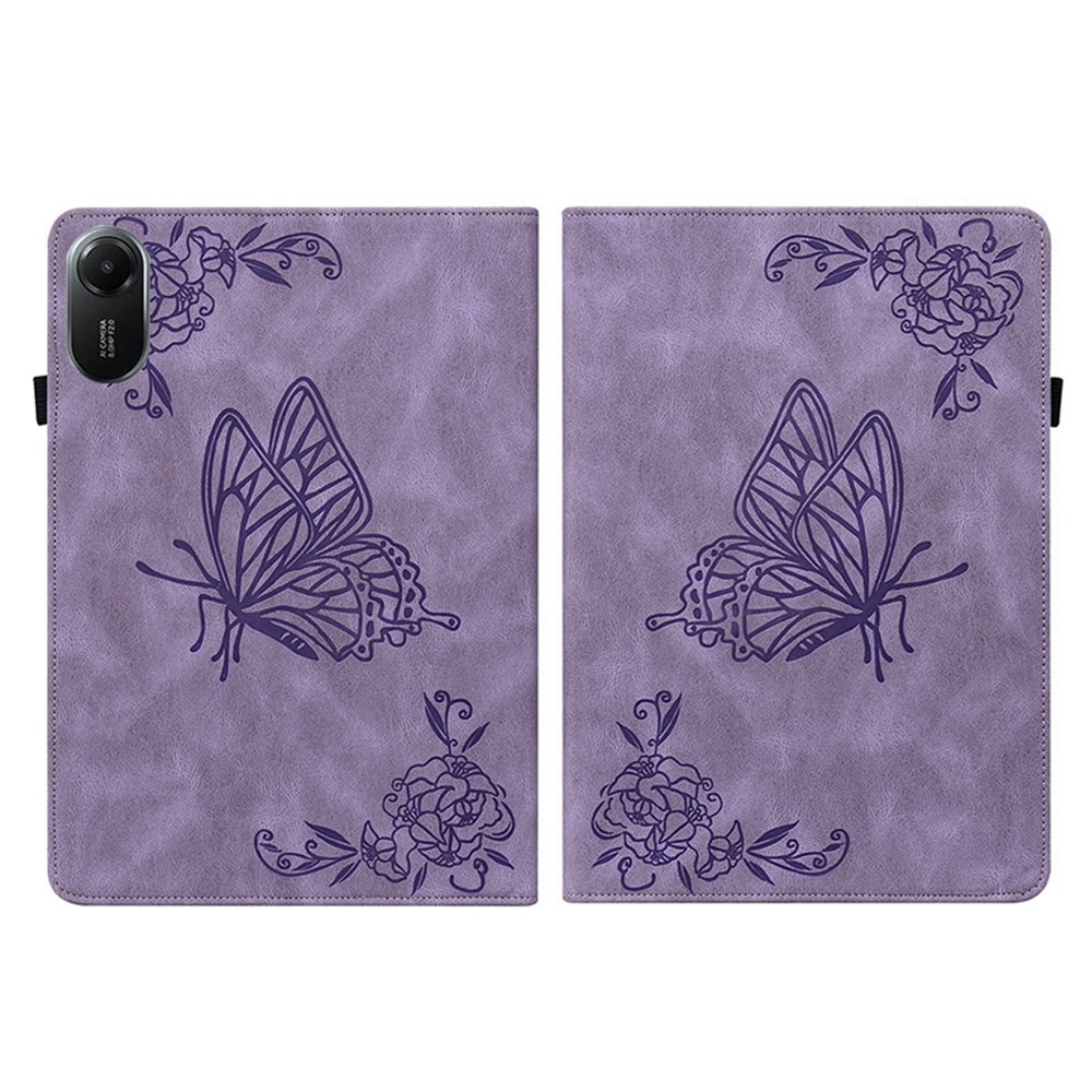 Custodia in pelle con farfalla Xiaomi Redmi Pad 2 Viola