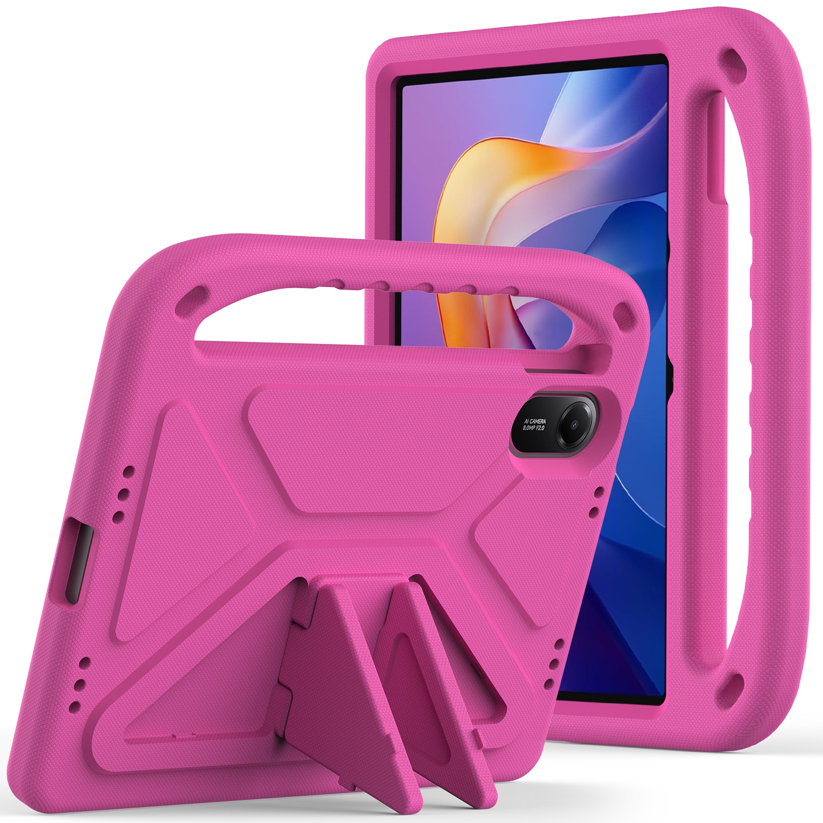 Custodia EVA con maniglia per bambini per Xiaomi Redmi Pad 2 Rosa