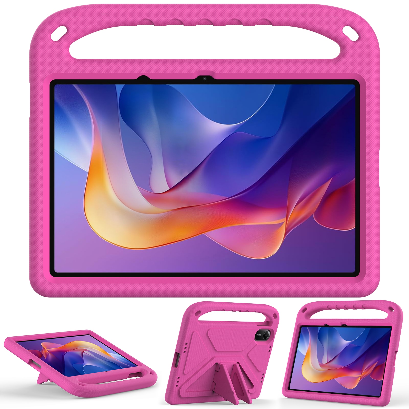 Custodia EVA con maniglia per bambini per Xiaomi Redmi Pad 2 Rosa