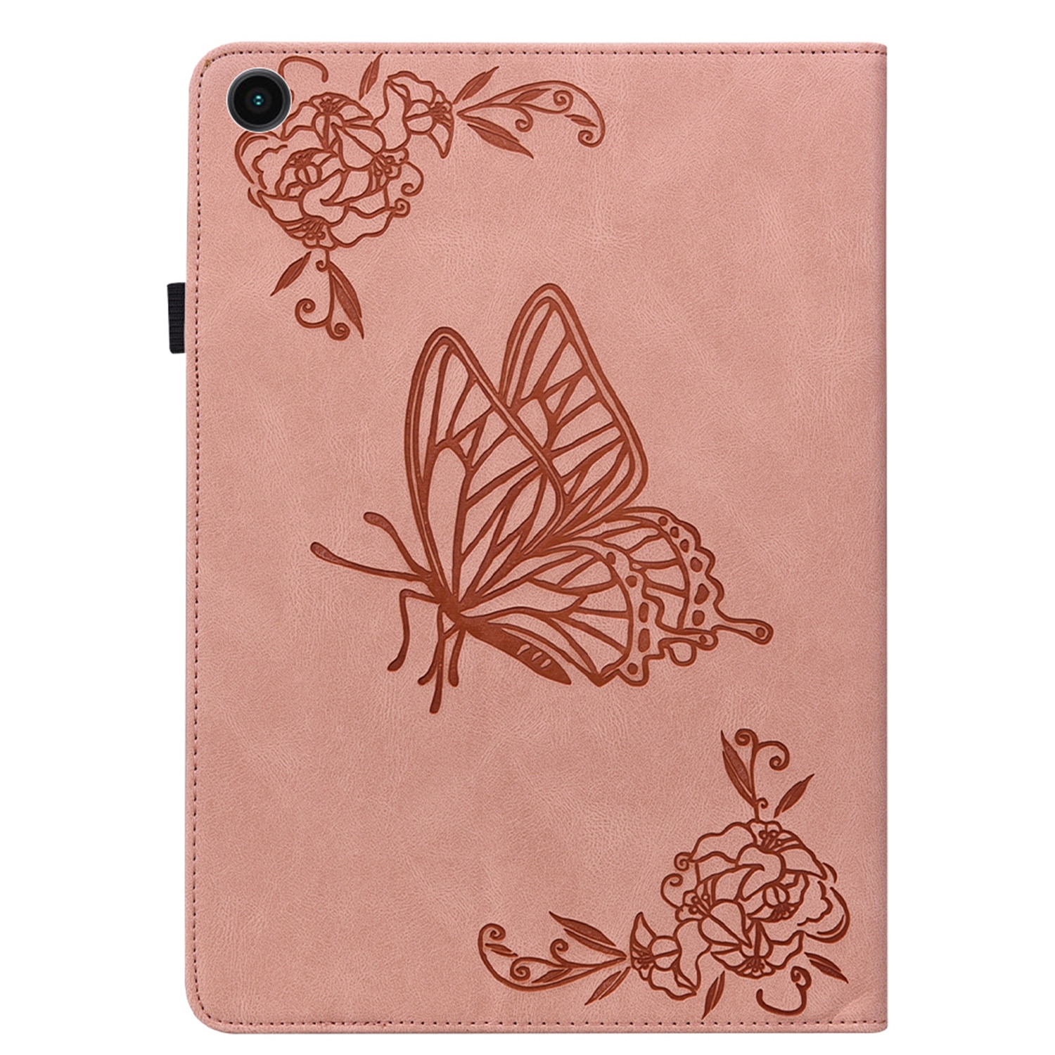 Custodia in pelle con farfalla Samsung Galaxy Tab A11 Plus Rosa