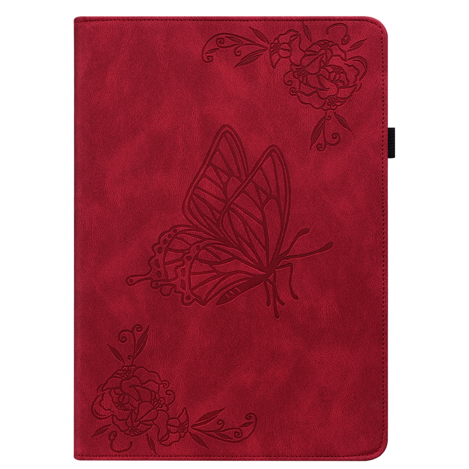 Custodia in pelle con farfalla Samsung Galaxy Tab A11 Plus Rosso