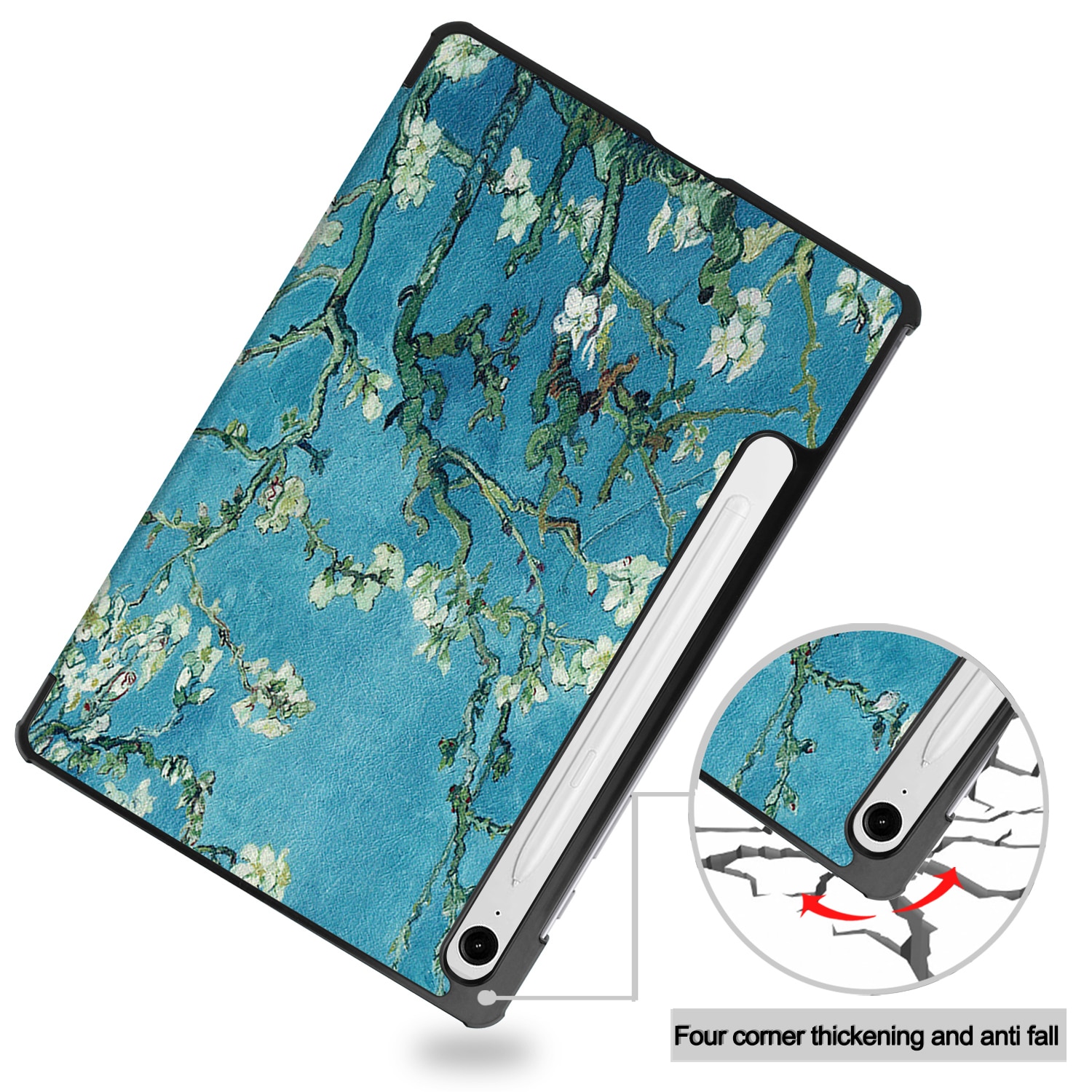 Cover Tri-Fold Samsung Galaxy S10 Lite Fiori di ciliegio