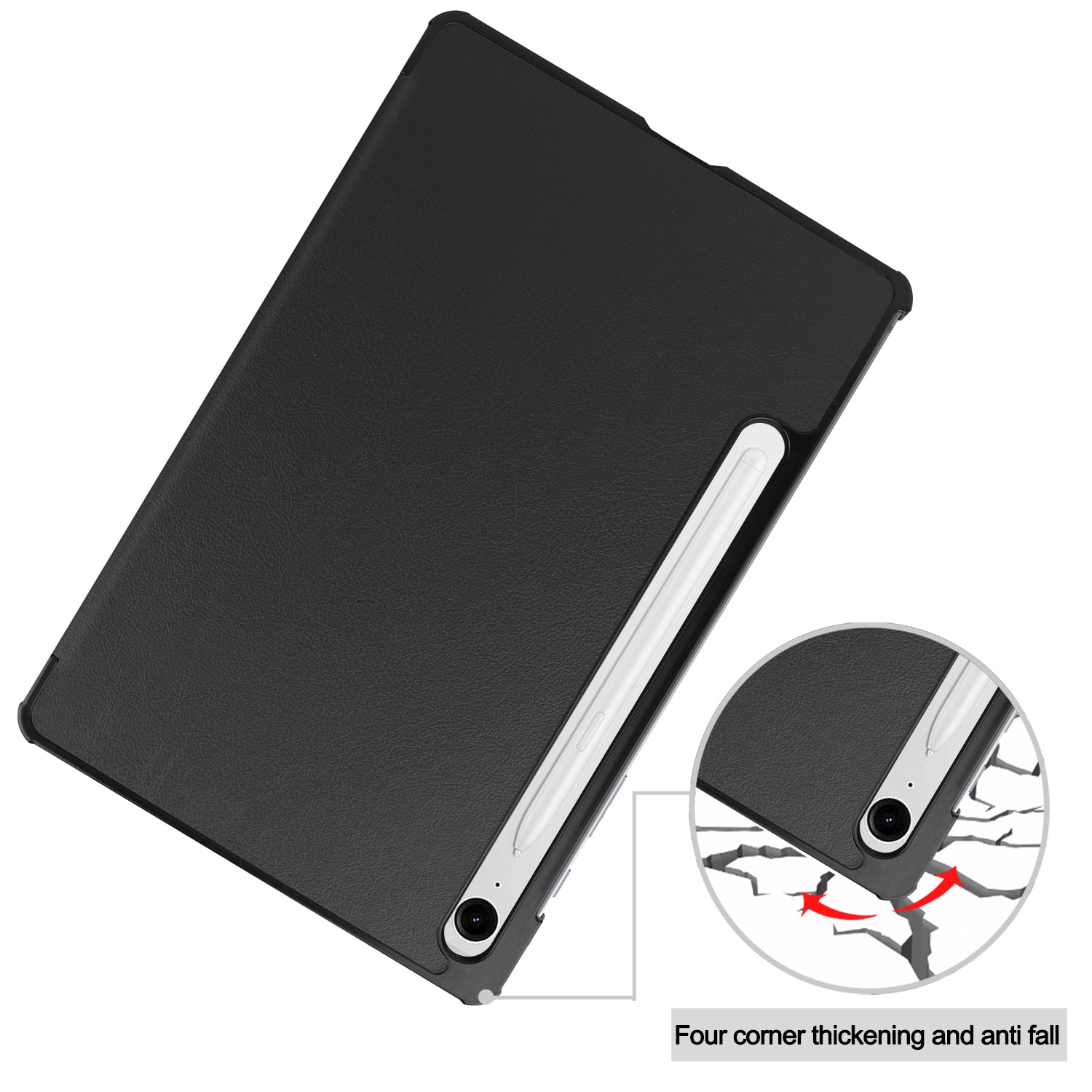Cover Tri-Fold Samsung Galaxy Tab S10 Lite Nero