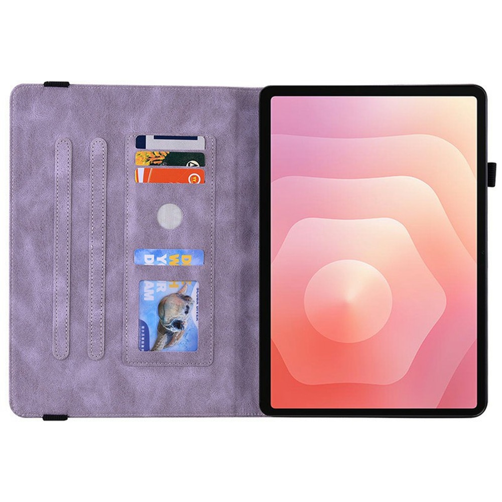 Custodia in pelle con farfalla Samsung Galaxy Tab S11 Viola