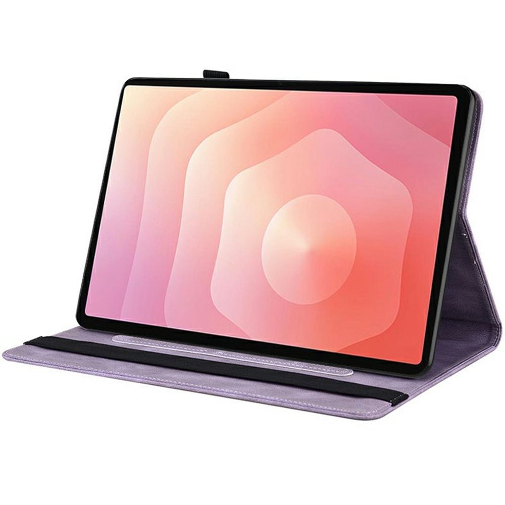 Custodia in pelle con farfalla Samsung Galaxy Tab S11 Viola