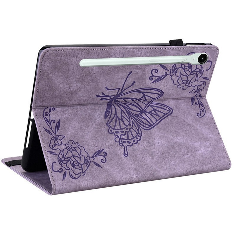 Custodia in pelle con farfalla Samsung Galaxy Tab S11 Viola