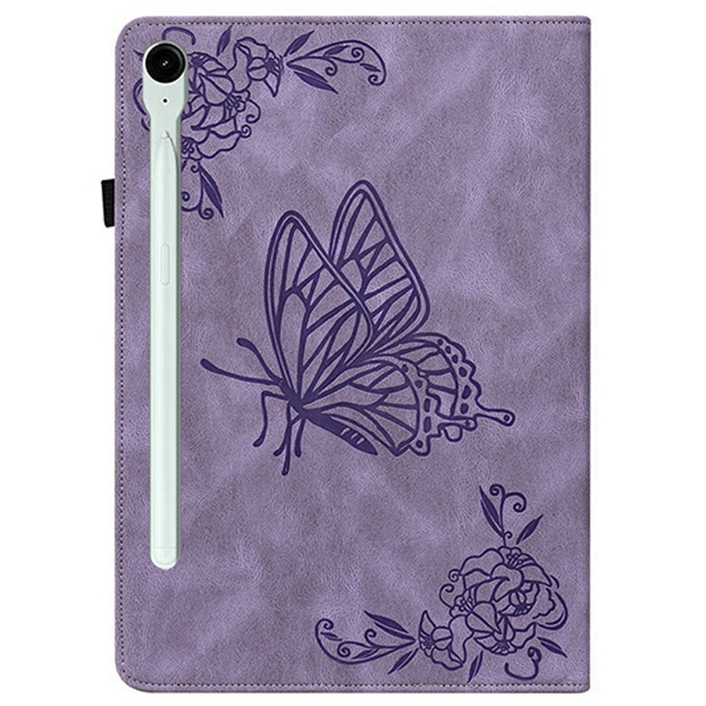 Custodia in pelle con farfalla Samsung Galaxy Tab S11 Viola
