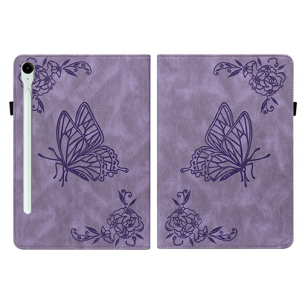 Custodia in pelle con farfalla Samsung Galaxy Tab S11 Viola