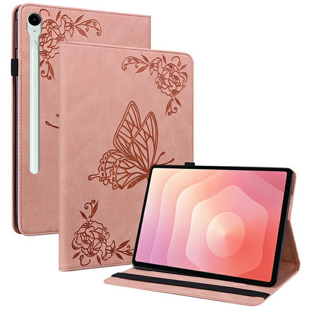 Custodia in pelle con farfalla Samsung Galaxy Tab S11 Rosa