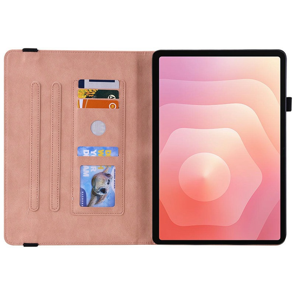 Custodia in pelle con farfalla Samsung Galaxy Tab S11 Rosa