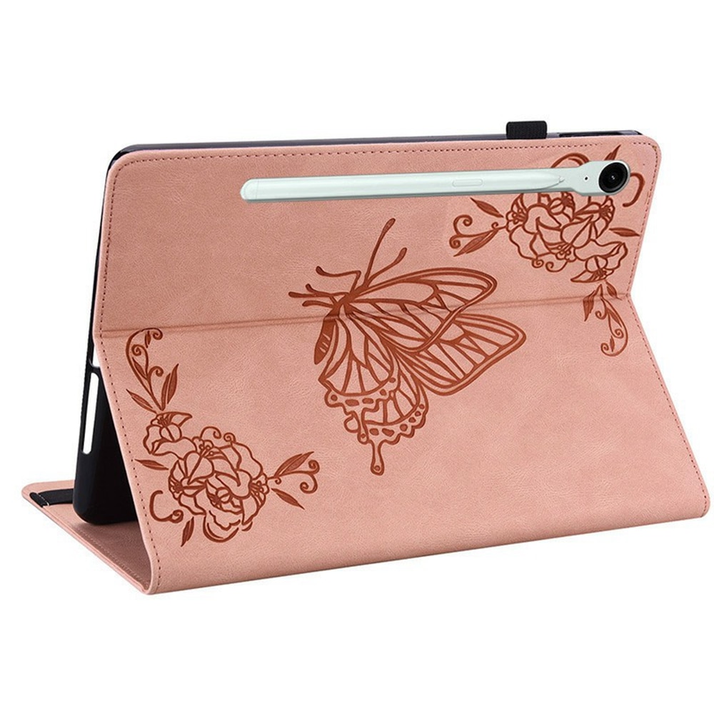Custodia in pelle con farfalla Samsung Galaxy Tab S11 Rosa