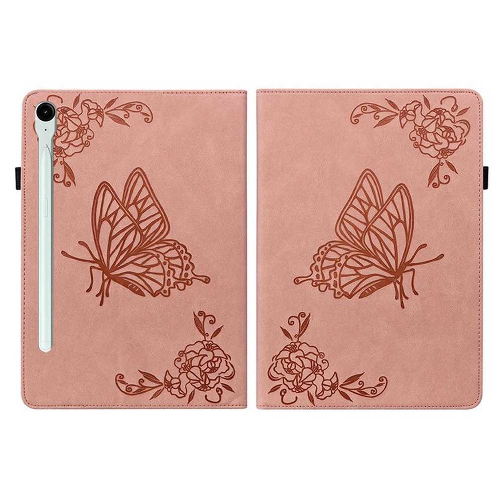 Custodia in pelle con farfalla Samsung Galaxy Tab S11 Rosa