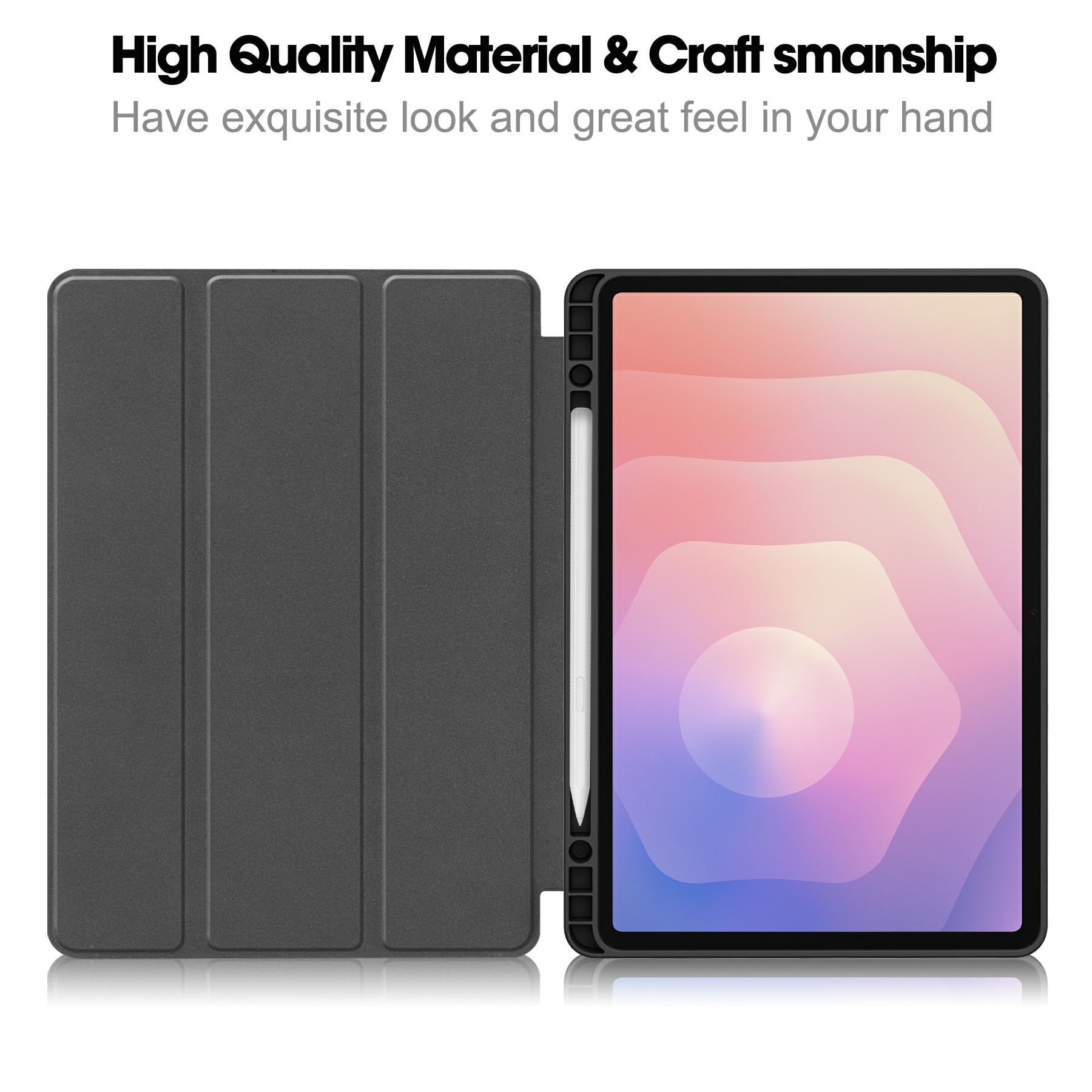 Cover Tri-Fold con portapenne Samsung Galaxy Tab S11 Nero