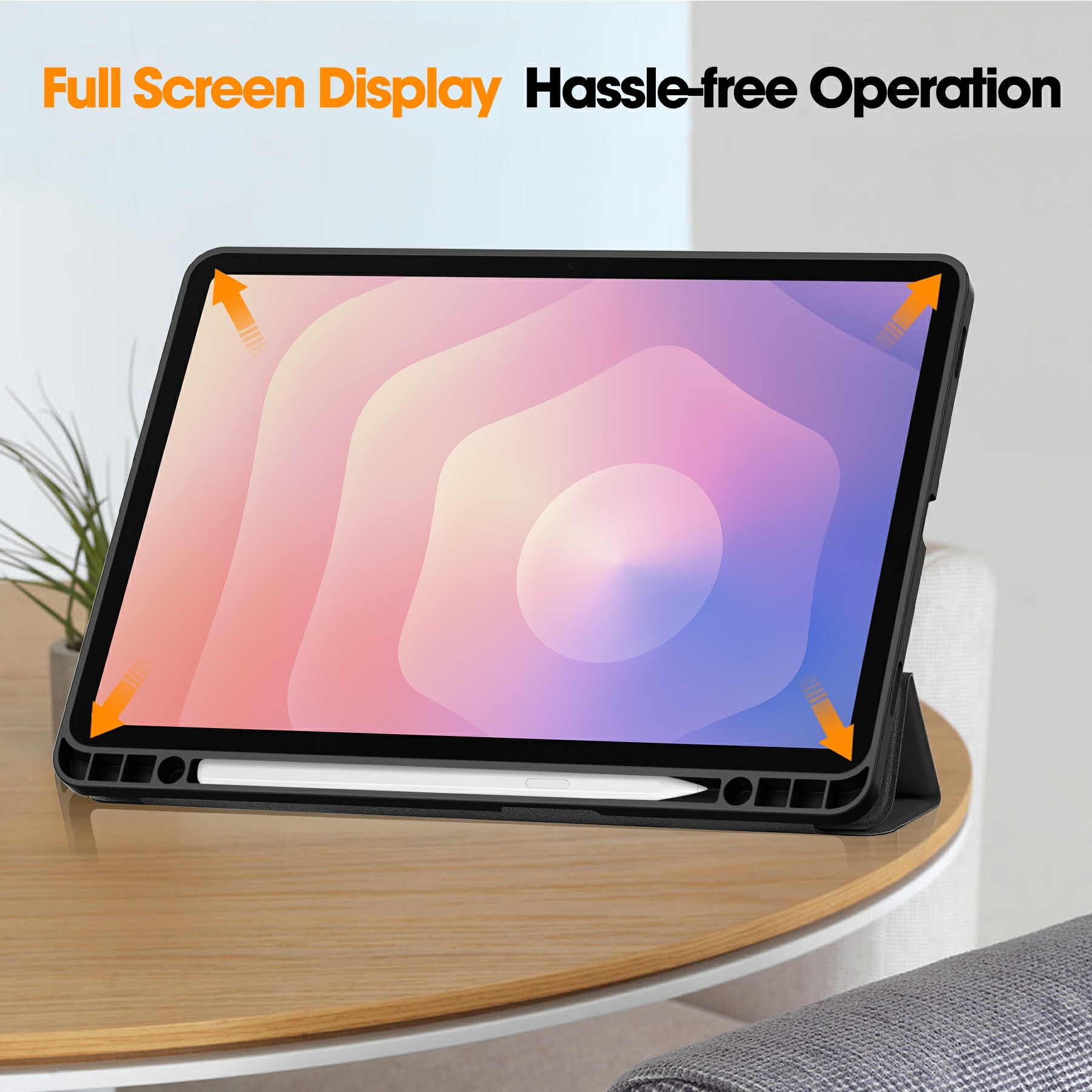 Cover Tri-Fold con portapenne Samsung Galaxy Tab S11 Nero