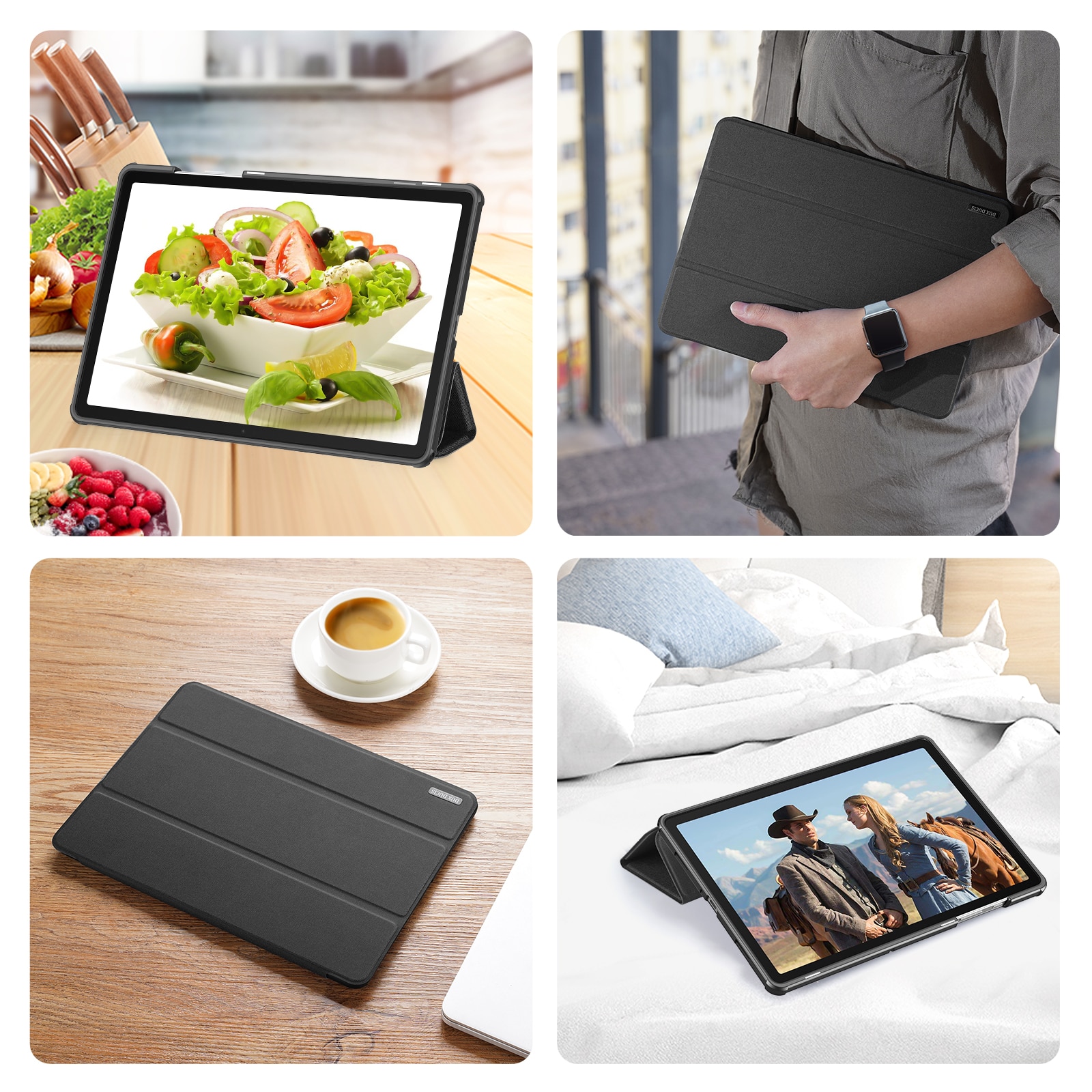 Cover Domo Tri-Fold Samsung Galaxy Tab A11 Plus Black