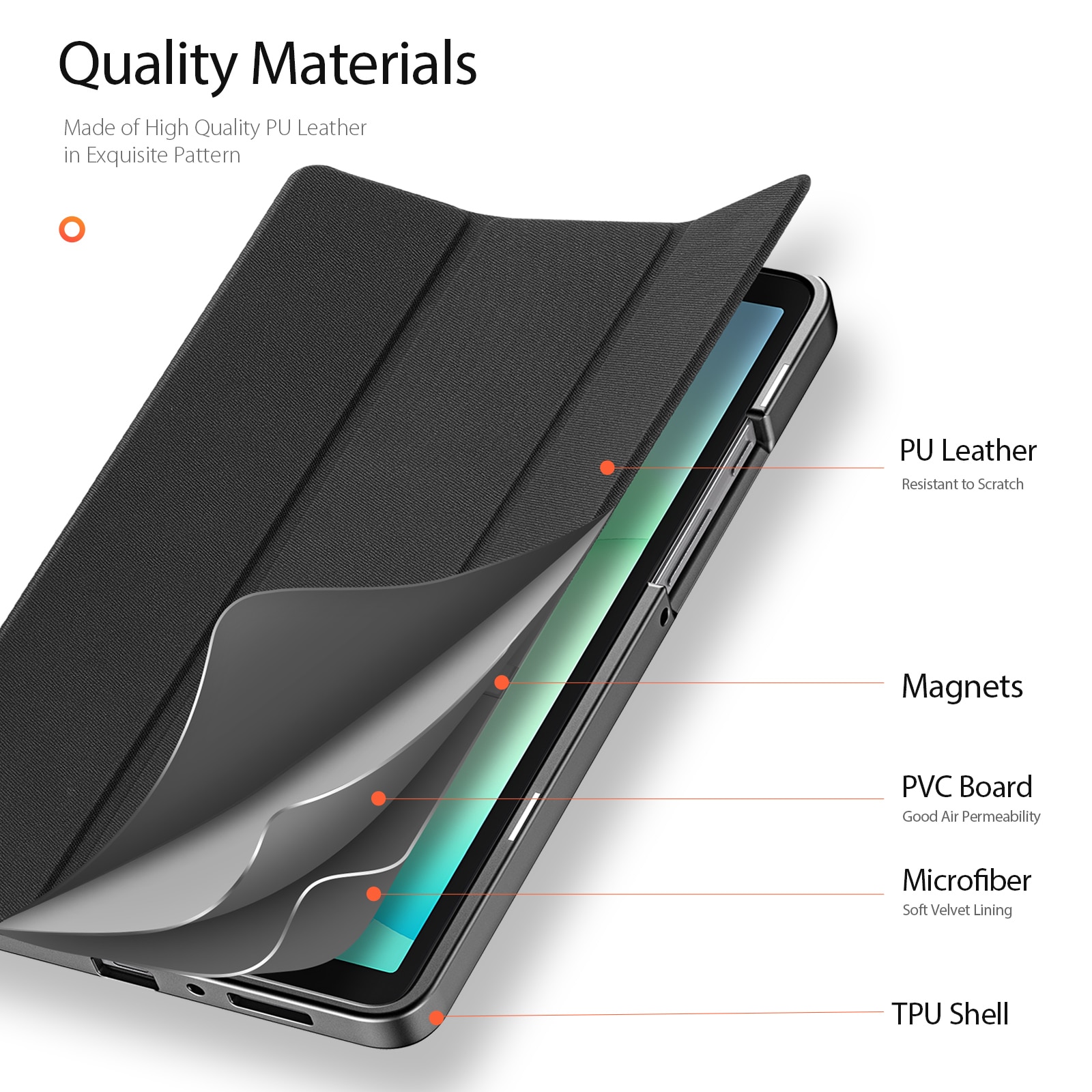 Cover Domo Tri-Fold Samsung Galaxy Tab A11 Black