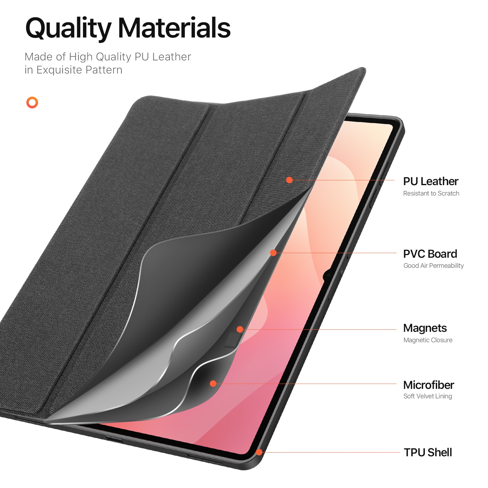 Cover Domo Tri-Fold Samsung Galaxy Tab S11 Ultra Black