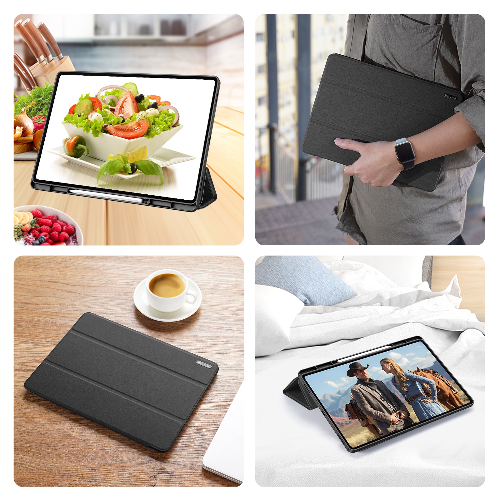 Cover Domo Tri-Fold Samsung Galaxy Tab S11 Ultra Black