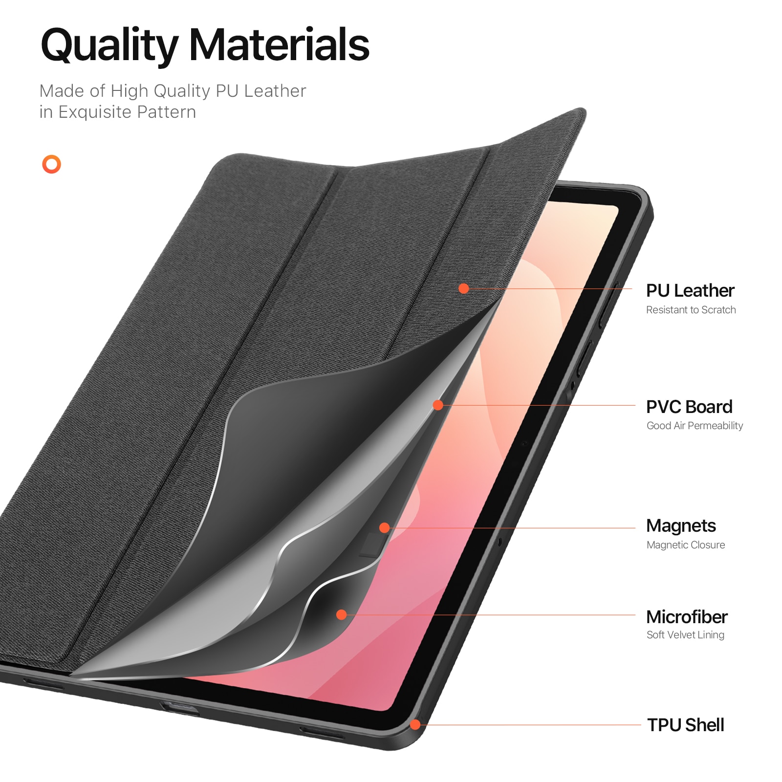 Cover Domo Tri-Fold Samsung Galaxy Tab S11 Black
