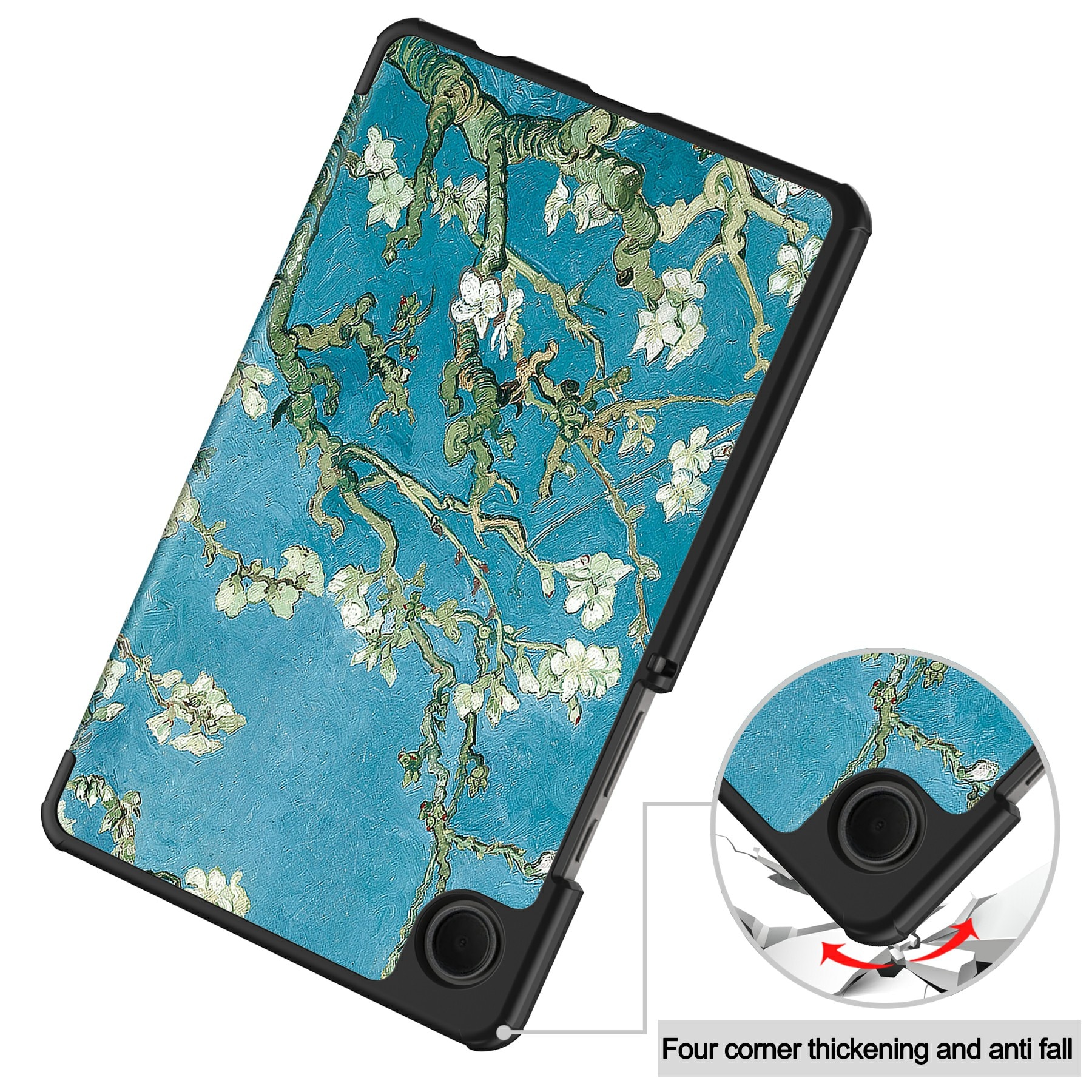Cover Tri-Fold Samsung Galaxy Tab A11 Fiori di ciliegio